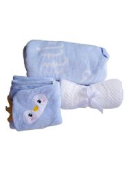 Bundle Of Love: Baby Mink Blanket Fleece And Hooded Towel Set