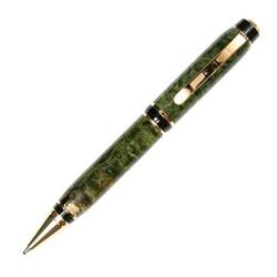 CIGAR Twist Pen - 24KT Gold - Green Maple Burl