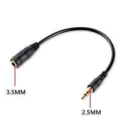 2.5MM Male To 3.5MM Female 3-POLE Jack Stereo Headset Adapter