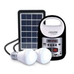 Home 3W Solar Lighting System With Bluetooth Speaker
