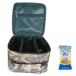 Fishing Reel Storage carry Bag With Fishing Wipes