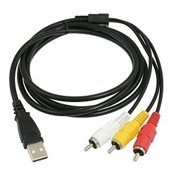 3 Rca To USB Aux Audio video Av Camcorder Adapter Converter Cable Cord Link Rbb For Tv mac pc