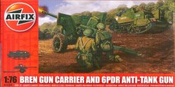 Pm:af:a -airfix - Bren Gun Carrier And 6pdr Anti-tank Gun - 1:76