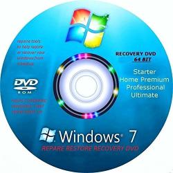 Ryanjackcouk Windows 7 Starter Home Basic & Premium Professional Enterprise Ultimate 32 Bit & 64 Bit Reinstallation Backup Recovery Restore Disc All In One