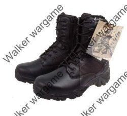 Delta 8" Inch Side Zip High Cut Military Combat Assault Army Boots -- Black Size 8 42