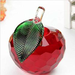 AMULET789 Rare Red 50MM Crystal Glass Apple Paperweights Natural Stones And Minerals Photo Customized For Home Decor Model Figurines
