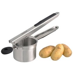 Vonshef Stainless Steel Potato Ricer Masher And Fruit Press - With Soft Grip Handle