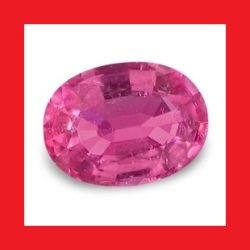 Tourmaline - Hot Pink Oval Facet - 0.285cts