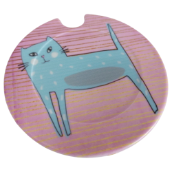 Licence Disk Holder - 3 Legged Cat On Golden Stripes