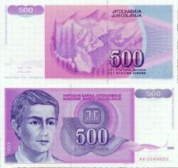 Do Not Pay - Yugoslavia 500 Dinar 1992 Unc P-113