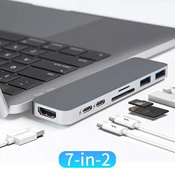 Deals on HyperDrive USB C Hub Best Mac Type-c Dual Hub Adapter For Macbook Pro 2019 2018-2016 15 Macbook 7IN2: Usb-c Pd | Compare Prices & Shop Online | PriceCheck