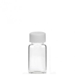10ML Clear Glass Vial 13 Neck With Screw Cap - White 13 415