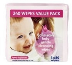 Johnsons Baby Wipes 240's Lightly Fragrance