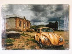 Vw Beetle - Box Framed Print On Canvas - New Stock