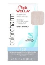 Wella Color Charm Toner - T18 - Lightest Ash Blonde 1.4 Oz. Pack Of 6