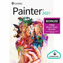 COREL Painter 2021 Upgrade Digital Painting Software Illustration Concept Photo And Fine Art Amazon Exclusive Free Brush Pack Bundle PC Download