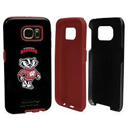 Wisconsin Badgers Guard Dog Hybrid Case For Samsung Galaxy S7 With Guard Glass Screen Protector