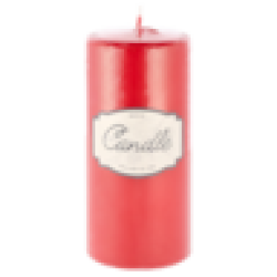 Unscented Red Pillar Candle 15CM