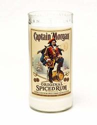 Captain Morgan Spiced Rum Soy Candle - Liquor Alcohol Cut Bottle Scented