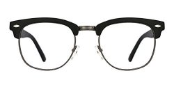 Tijn Blue Light Blocking Computer Glasses Horn Rimmed Eyeglasses Anti Glare Fatigue Blocking Headaches Eye Strain