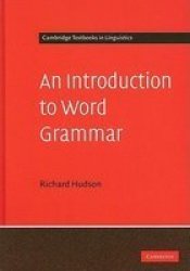 An Introduction to Word Grammar Hardcover