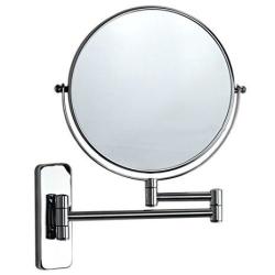 Wawoo 1406 Chrome 6 Inch Swivel Wall Mount Mirror With 3X Magnification Double-sided Adjustable ...