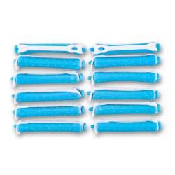 Hair Perm Rods 12 Pack - Assorted Colour - Large 77X11MM