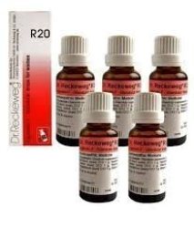 5 X Dr.reckeweg-germany R20- Glandular Drops For Women."shipping By Fedex" By Dr.reckeweg