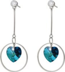 Za Xp Complete My Heart Shaped Swarovski Embellished Crystal Earrings