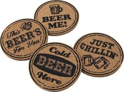 Beer Cork Coaster Set Set Of 4