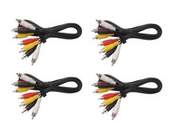 Digitech 4 Rca Male To 4 Rca Male 1.2 Meter Audio Cable - 4 Pack
