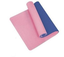 Yogi Eco-friendly Non-slip Tpe Double Sided Yoga Mat - Gym Accessory - Pink & Blue