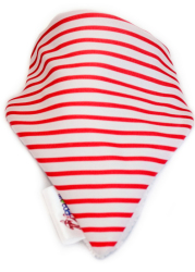 Red Sailor Stripes Bandana Bib