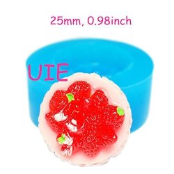 212LBG Strawberry Cake Silicone Mold - Fondant Cupcake Topper Candy Icing Marshmallow Jewelry Biscuit Sugar