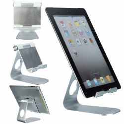 Universal Adjustable Aluminum Alloy Dock Holder Desk Stands For Ipad Tablet Smart Phone