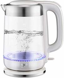 Hot Water Kettle Ikich 1.7L Bpa-free Electric Kettle 1500W Fast Boiling Water Cordless Glass Kettle With LED Indicator Auto Shut-off & Boil-dry Protection
