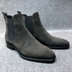 Men Leather Ankle Boots Chelsea Boots Dress Formal Casual ...