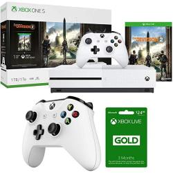 Microsoft Xbox One S Bundle 1 Tb Console With Tom Clancy's The Division 2 234-00872 + Xbox Live 3 Month Gold Membership & Xbox Wireless Controller W