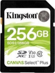 Kingston Technology Canvas Select Plus 256 Gb Sdxc Uhs-i Class 10 Exfat Uhs-i 3.3 V