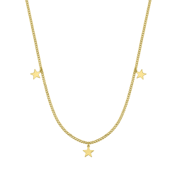 Goldair Gold Tone Brass Star Charm Necklace
