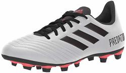 Adidas Men's Predator 19.4 Firm Ground Soccer Shoe Silver Metallic black hi-res Red 10.5 M Us