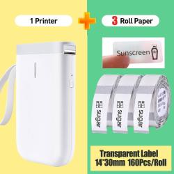 Niimbot D11 Wireless Label Printer Portable Pocket Label Printer Bluetooth Thermal Label Printer Fast Printing Home Use Office P - D11 3 Transparent L