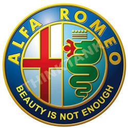 Alfa Romeo - Beauty Is Not Enough - Classic Round Metal Sign
