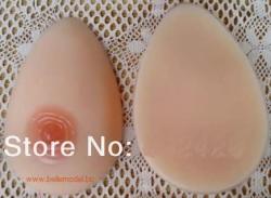 Silicone Breast Forms - Without Straps Teardrop Pink C Cup 800 Grams