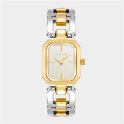 Anne Klein Silver & Gold Plated Octagonal Bracelet Watch