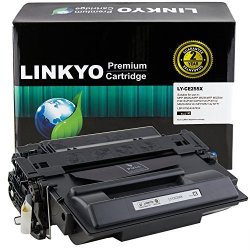 Linkyo Replacement Toner Cartridge For Hp 55X CE255X High Yield Black