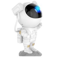 Starry Sky Space Astronaut Buddy Projector Night Light - White