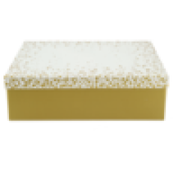 White & Gold Large Foil Gift Box