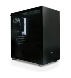 RCT Matx Case With 300W Tempered Glass Side Panel- Black - -SM01
