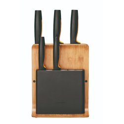 Fiskars Functional Form 5 Knife Bamboo Block Set